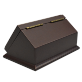 Angular Glass-Top Box For 2L Leatherette Insert Coin Display