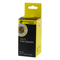 Dime (17.9mm) Direct-Fit Coin Capsules - 10 Pack