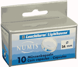 34mm - Coin Capsules (pack of 10)